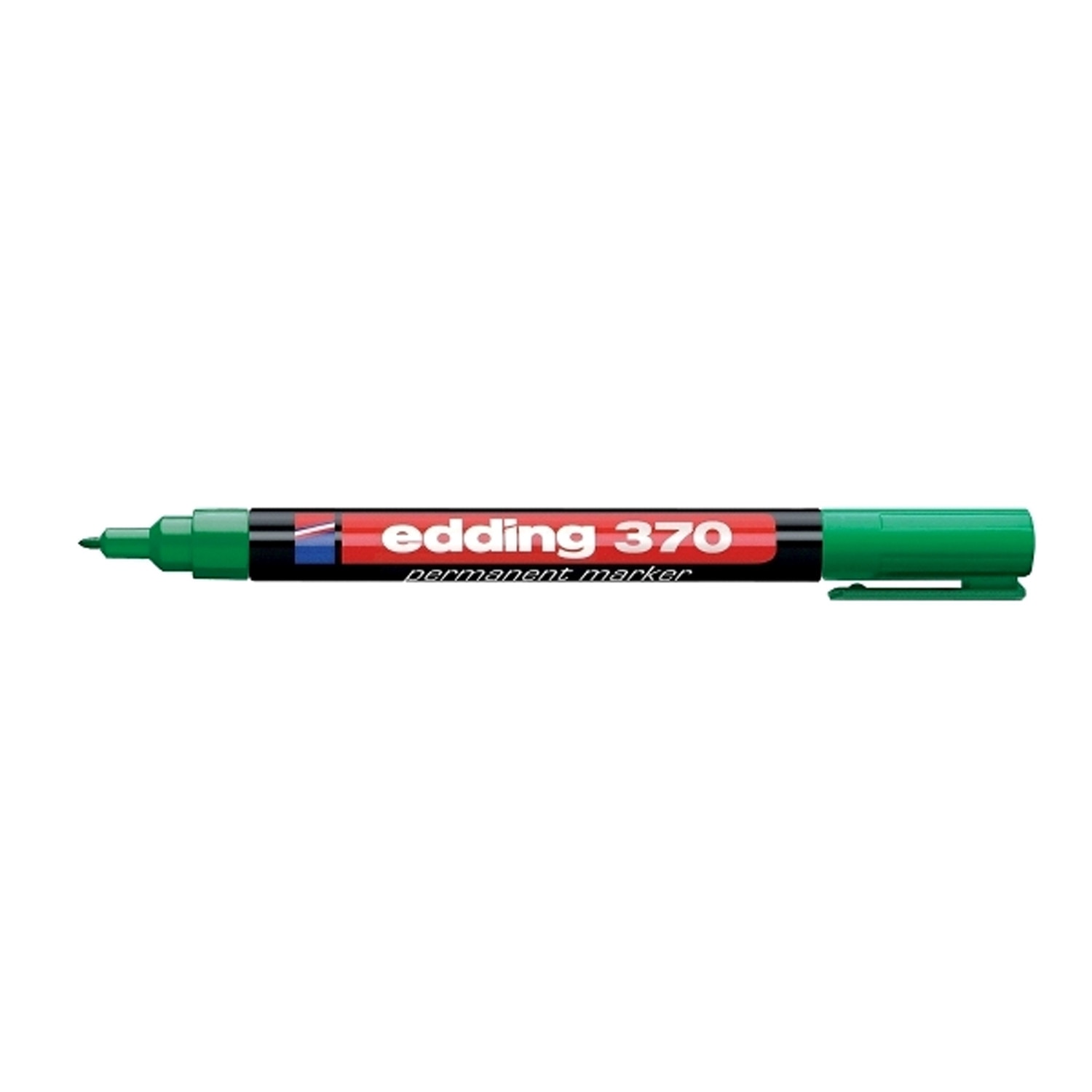 Marker permanent Edding 370 varf rotund 1MM verde ED3704