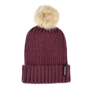 Fes femei Baldinini cu motoc din blana naturala, grena Fes femei Baldinini cu motoc din blana naturala, grena