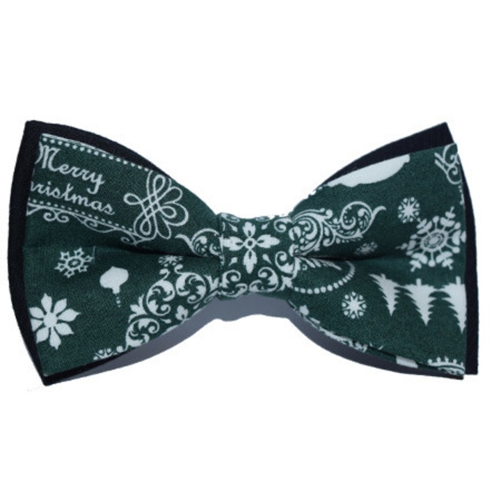 Papion verde de Craciun "Merry Christmas"