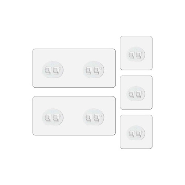 Set de 5 adezivi de schimb pentru rafturi de dus, rezistenta mare, pentru baie sau bucatarie