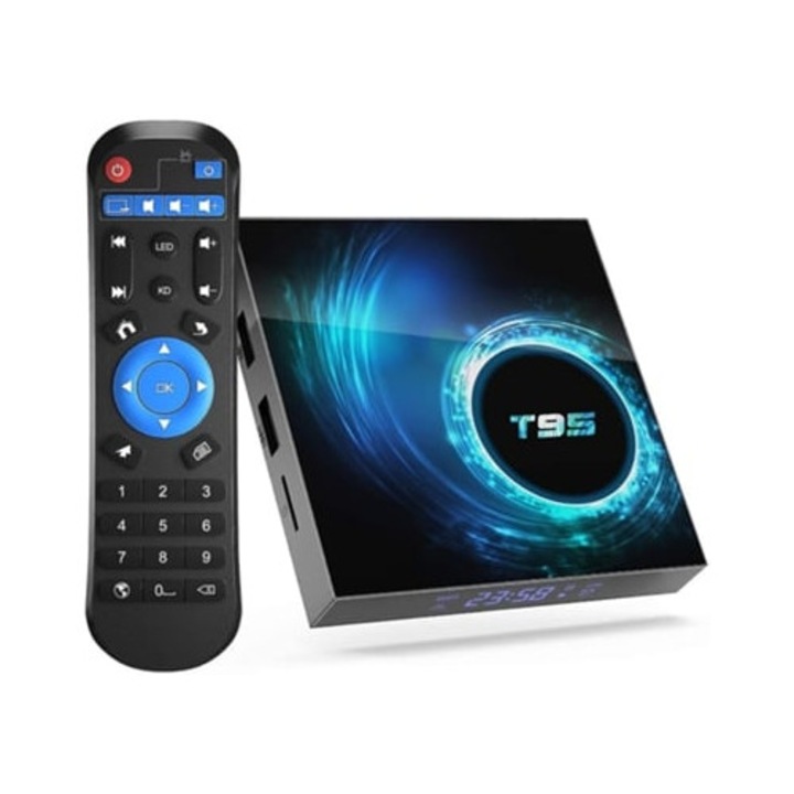 Mediaplayer Android Tv Box Yizhood Sidiwen 4GB RAM 32GB ROM Quad Core, negru