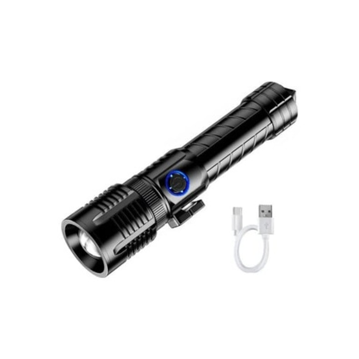 Lanterna portabila tactica zoomabila, 4 moduri, impermeabila, CHRONUS