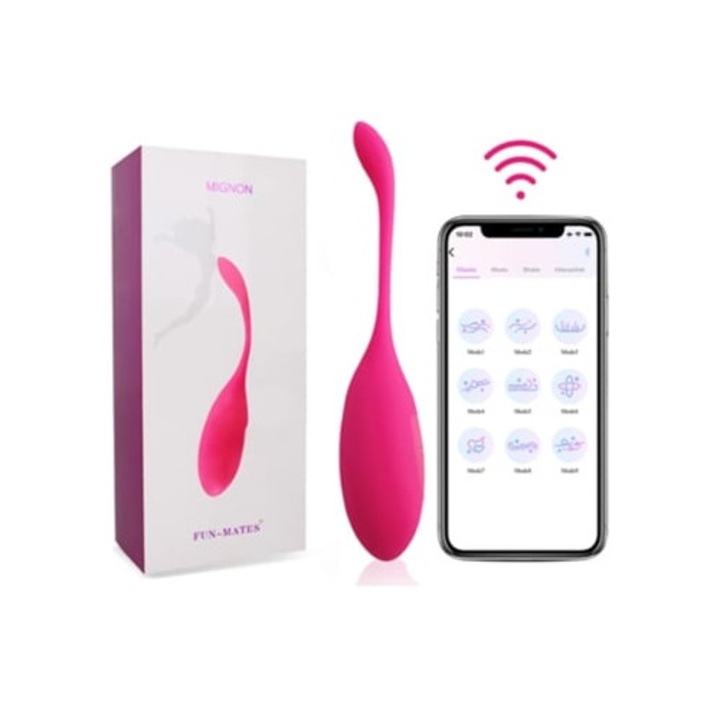 Applikációval vezérelhető vibrátor, rózsaszín