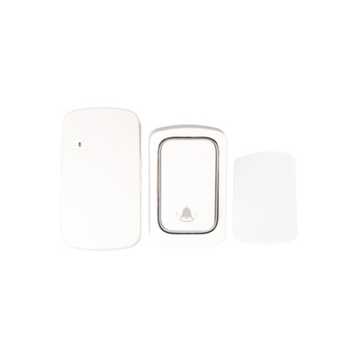 Sonerie wireless autoalimentata cu interfon ABS, instalare fara gaurire, pentru dormitor
