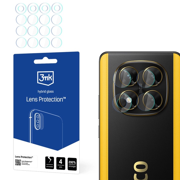3mk Lens Protection üvegfólia Xiaomi Poco X7-hez, átlátszó