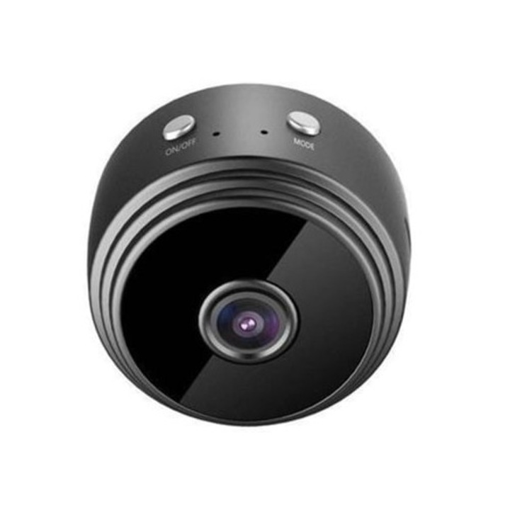 Камера спортна мини безжична WiFi 1080P, нощно виждане, черна