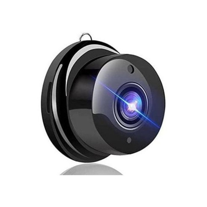 Camera de supraveghere HD mini WiFi, viziune nocturna, neagra