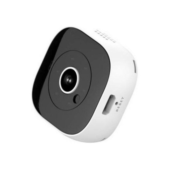 Камера за наблюдение H9 Mini 1080P Wifi, бяла, малки размери