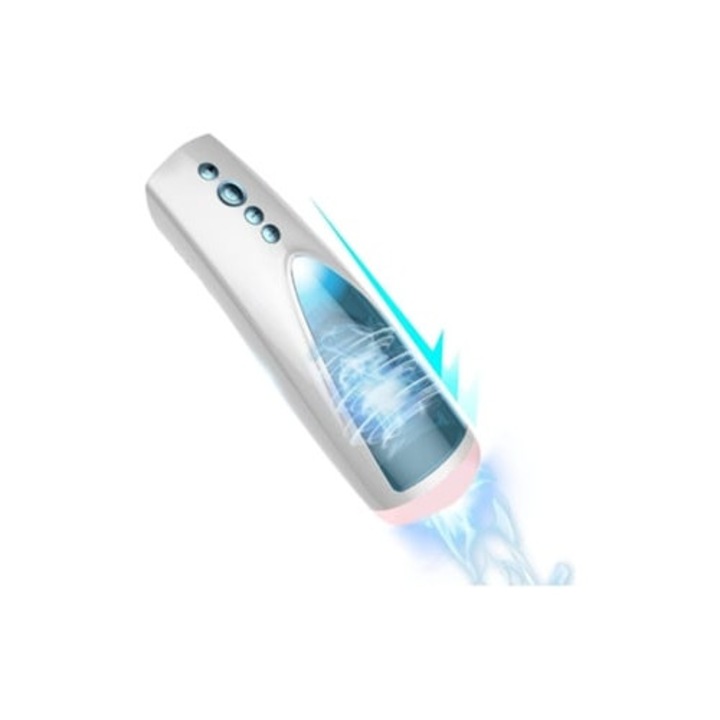 Férfi maszurbátor, 7 forgási mód, 3D textúra, fehér