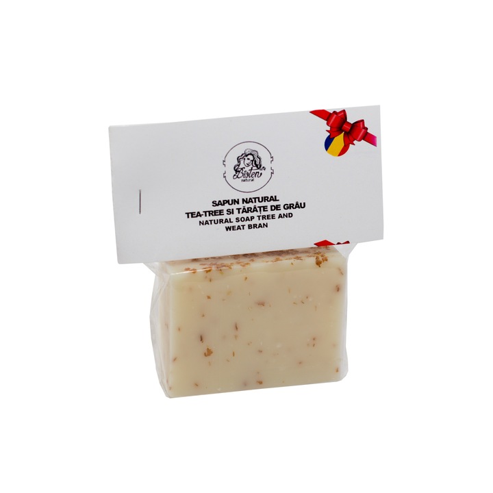 Sapun natural tea-tree si tarate de grau 85 gr