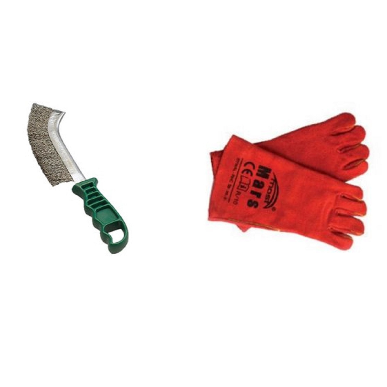 Set 2 accesorii pentru gratar, manusi + perie sarma, MOST