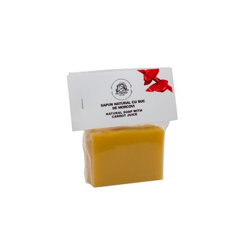 Sapun natural cu suc de morcovi 85 gr. Sapun natural cu suc de morcovi 85 gr.