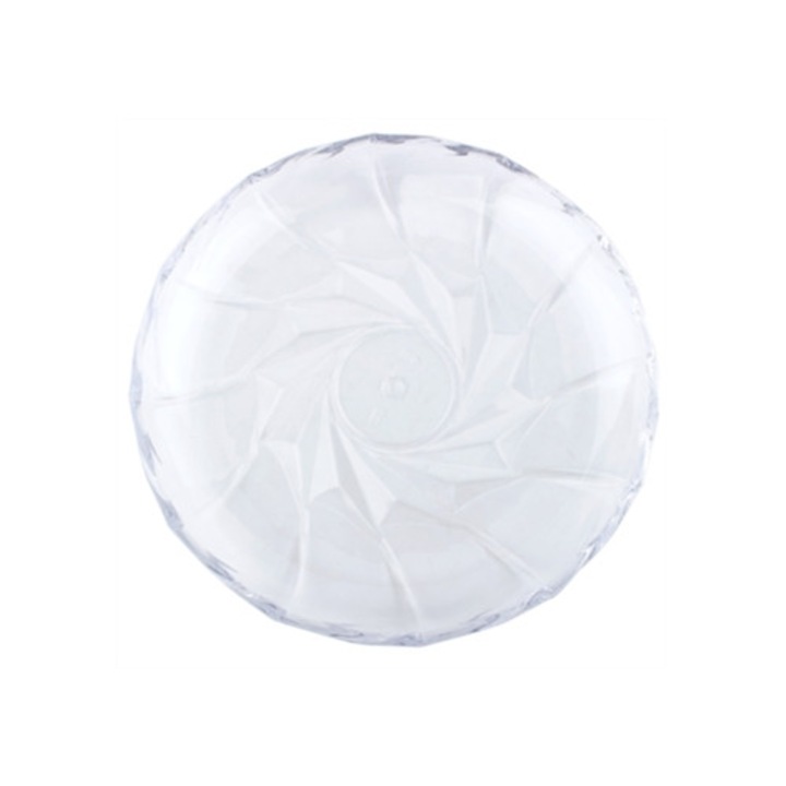 Többfunkciós átlátszó kerek tál gyümölcsök, sütemények, édességek és rágcsálnivalók számára