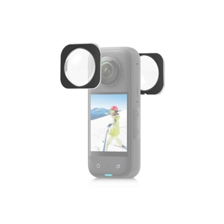 Защитна капачка от оптично стъкло за обективи Insta360 X3, черна