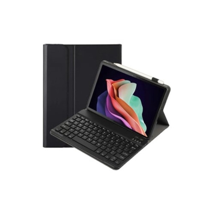 Ултратънък кожен калъф с разглобяема Bluetooth клавиатура за Huawei Matepad 11 2023, текстура от агнешка кожа
