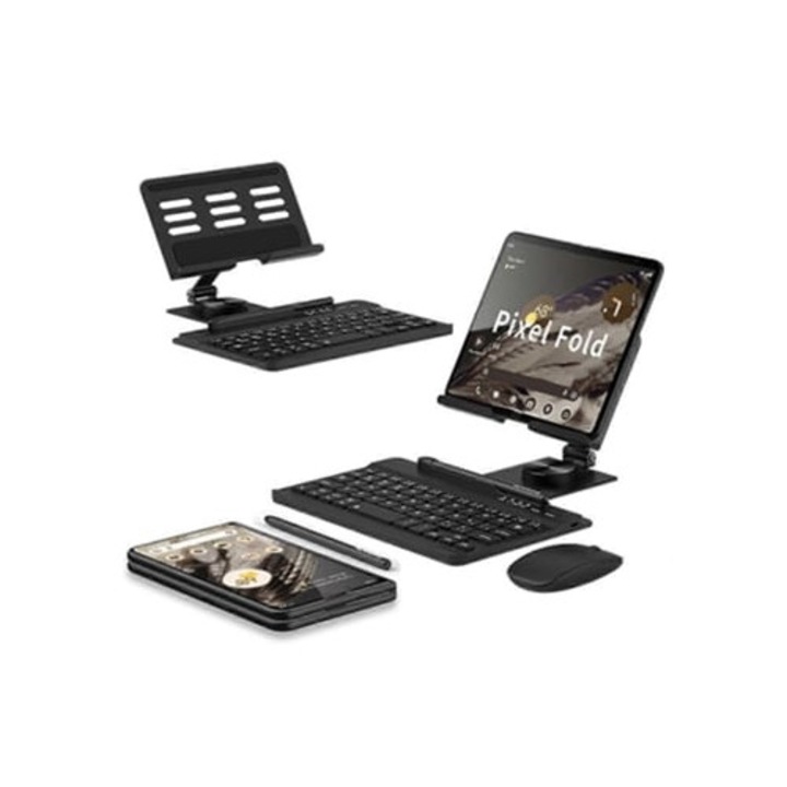 Tastatura pliabila Bluetooth cu suport pentru mouse si stilou, Gkk, pentru Google Pixel Fold