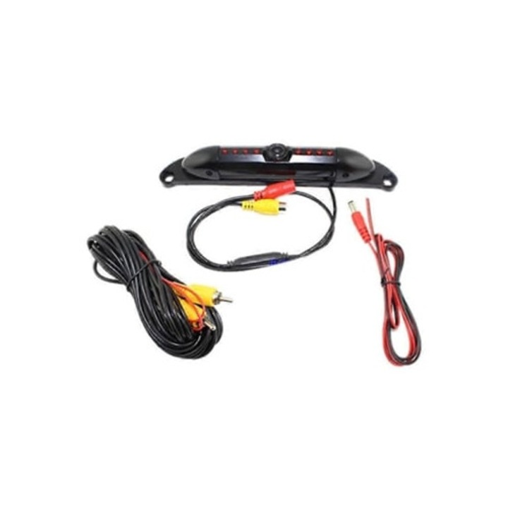 Camera de marsarier cu infrarosu Slowmoose, unghi larg de 170°, impermeabila, cadru pentru placuta de inmatriculare