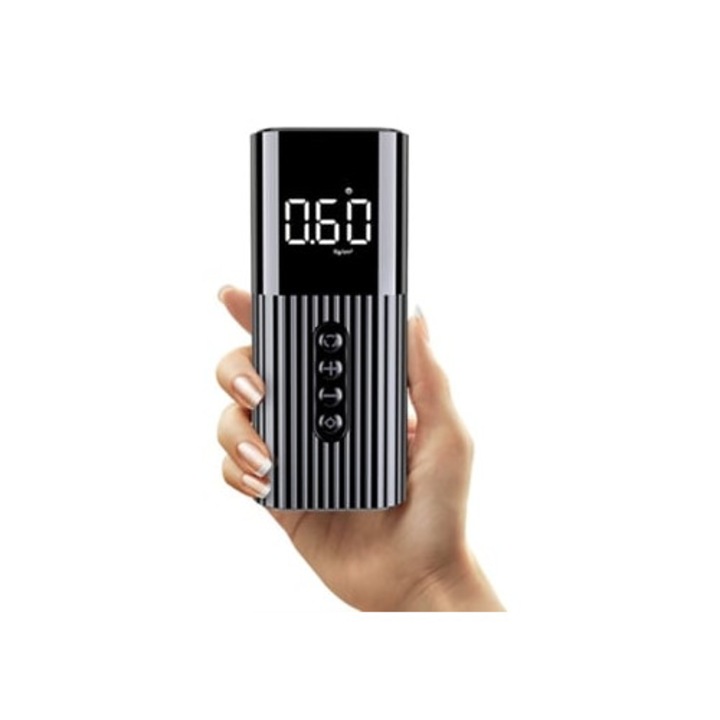 Compresor auto portabil, pompa electrica de aer, umflare rapida, afisaj digital mare, dimensiuni mici