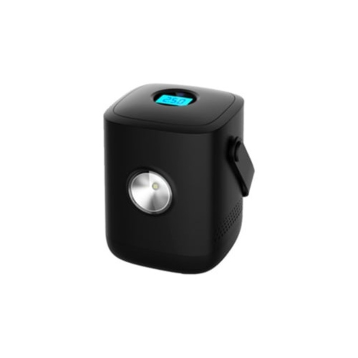 Compresor auto portabil fara fir, cu display digital, pentru anvelope D, reincarcabil