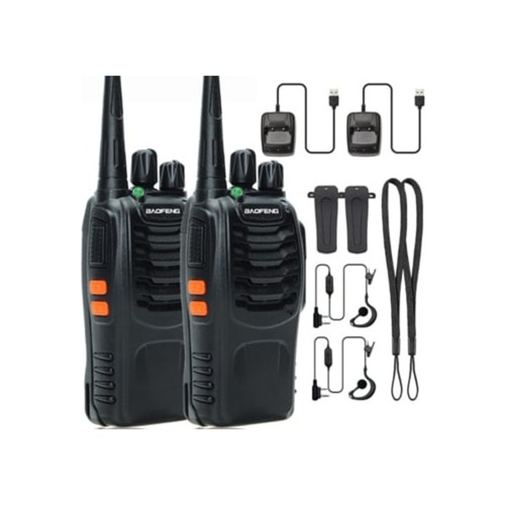 Statii radio set, Walkie Talkies, lungime mare, reincarcabile