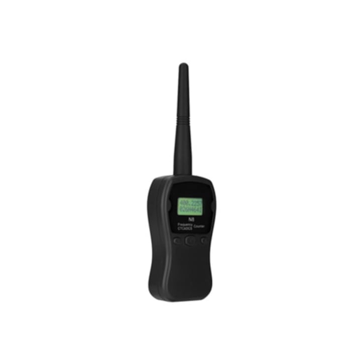 Hordozható frekvenciamérő, teszter, analóg szubhang, fekete, walkie talkie