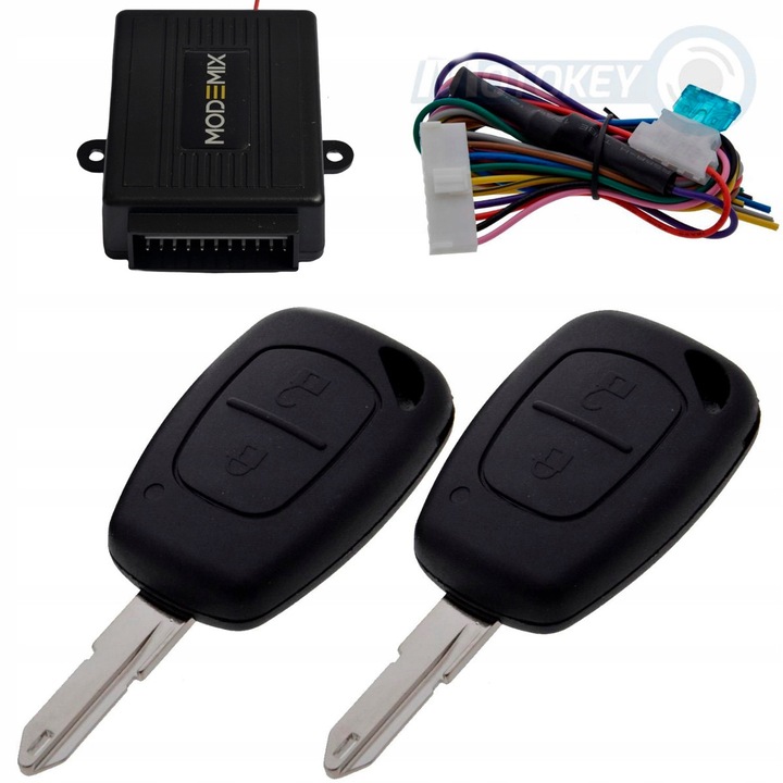 Set 2 telecomenzi închidere centralizată Modemix NE72 pentru Renault/Opel/Nissan, cu spatiu imobilizator, butoane cauciuc