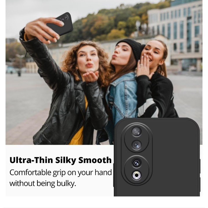 Husa Protectie, compatibila cu Honor 90, TPU Carbon, Negru