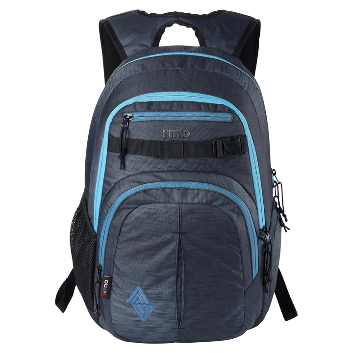 Rucsac Nitro Chase, 17 inch, compartimente spatioase, plasa laterala, multicolor