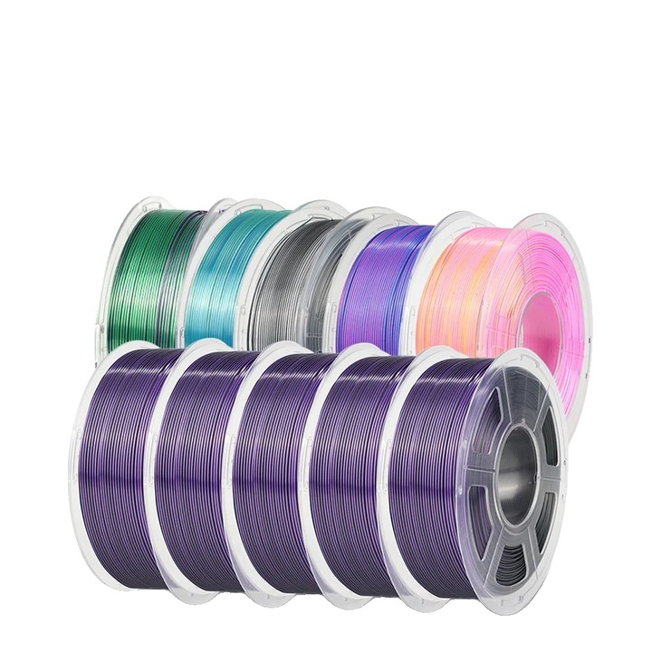 Filament 3D, két színű, 1.75mm, 10 tekercses szett, 1.1 KG/tekercs, többszínű