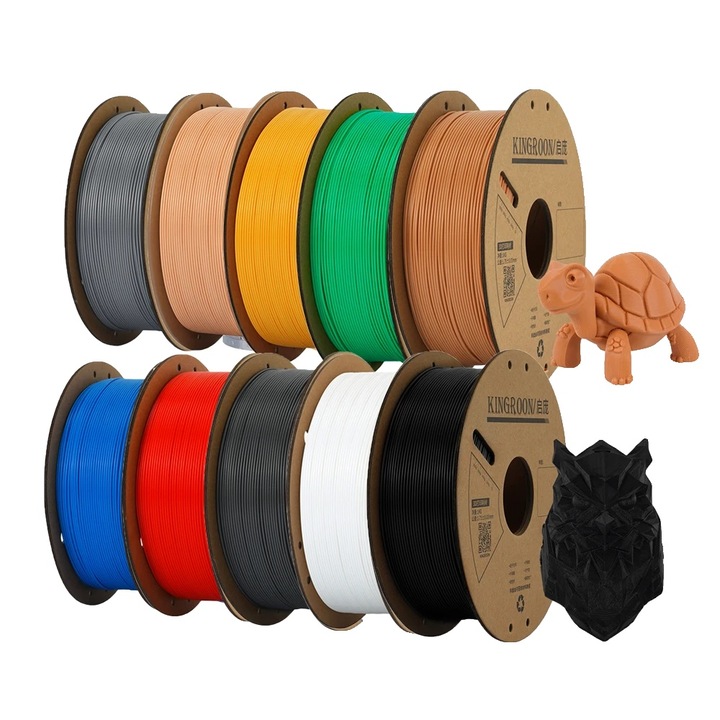 Filament 3D, 1.75mm, 300m, set 10 role, multicolor