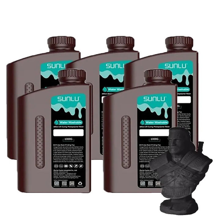 Rasina 3D, Vízben oldódó Fekete, 5KG, 3D nyomtatókhoz