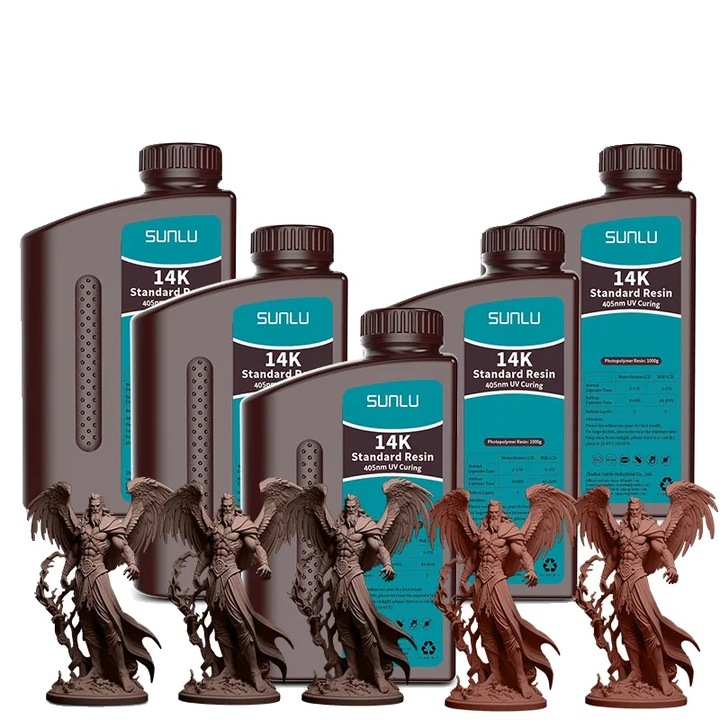 Rasina 3D, SUNLU 14K-ST-3MAH 2MAP, precíz, kompatibilis LCD nyomtatókkal, 5 db