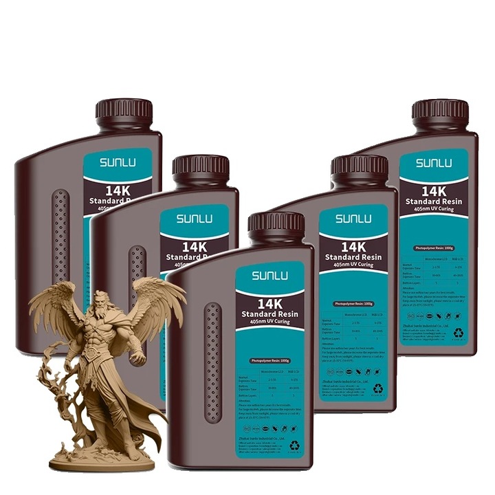 Rasina 3D, SUNLU 14K-ST Maple, 5 KG, pentru imprimante SLA/DLP/LCD