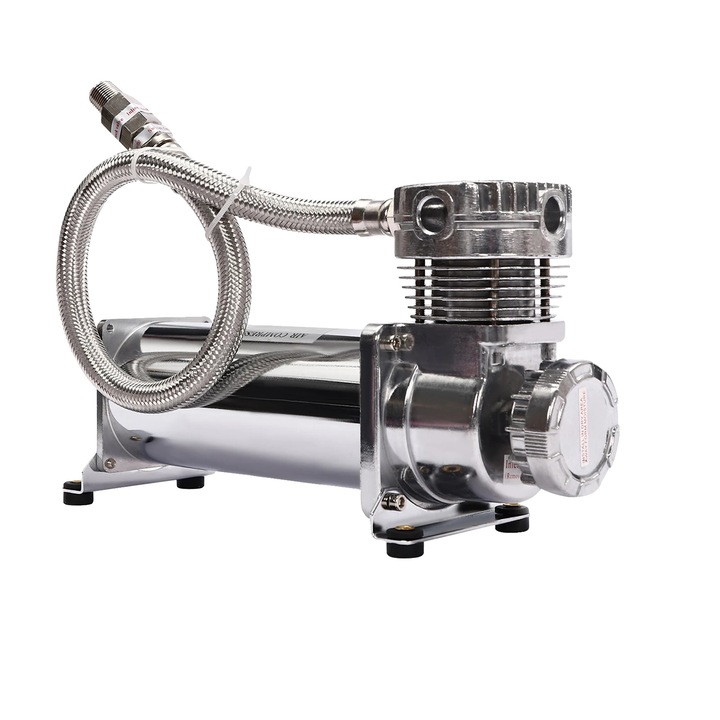 Compresor auto, 200PSI, functie portabila de inalta presiune, argintiu, 30x10x16.5cm