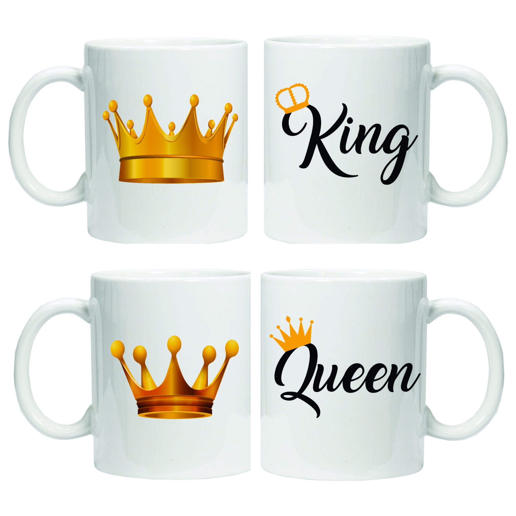Set 2 cani cuplu „King & Queen”