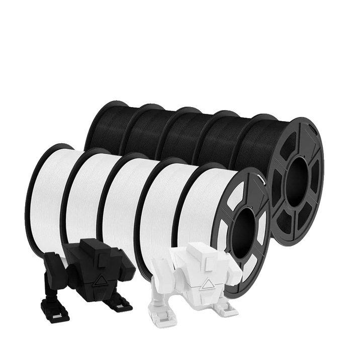 Filament 3D PLA P 5BK 5WT 11KG, durabilitate crescuta, utilizare usoara, 1.75mm