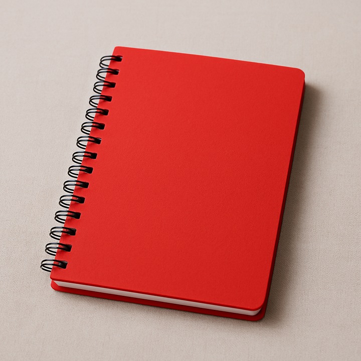 Füzet spirállal és Eco tollal – Elegáns design, Vonalas lapok