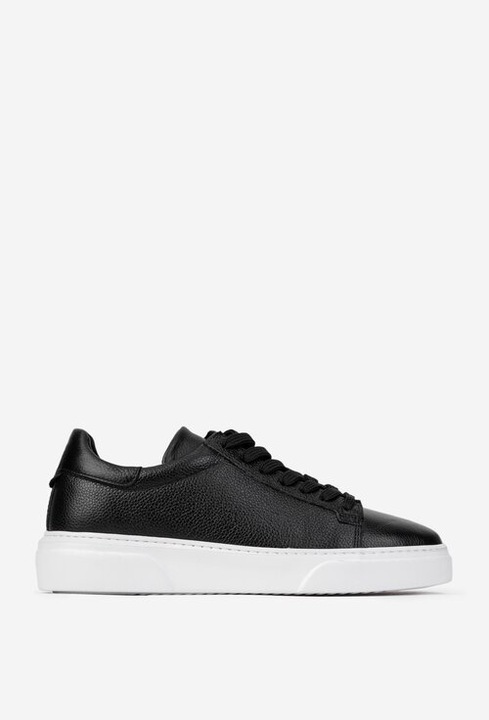Pantofi barbati confectionati din piele texturata neagra 40