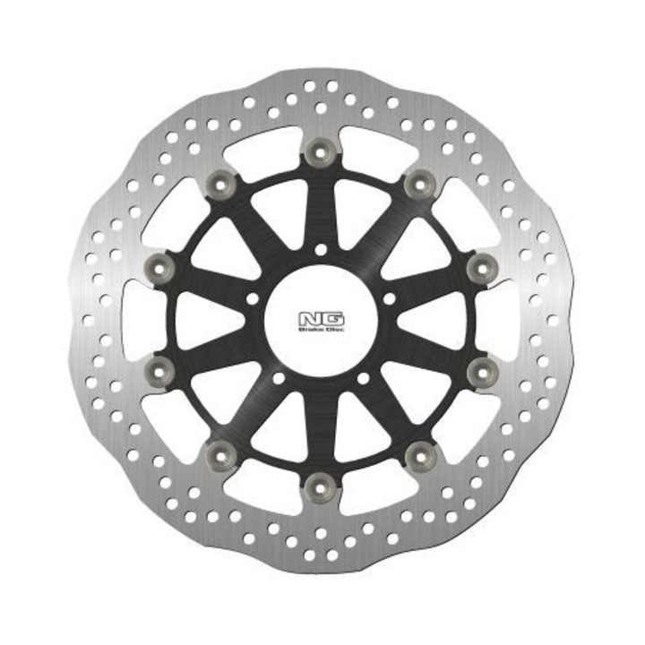 Спирачен диск, NG, за Ducati Diavel 1260/Monster 950/Multistrada 950/1260, 320x72x4.5mm, 5x8.5mm, сребрист