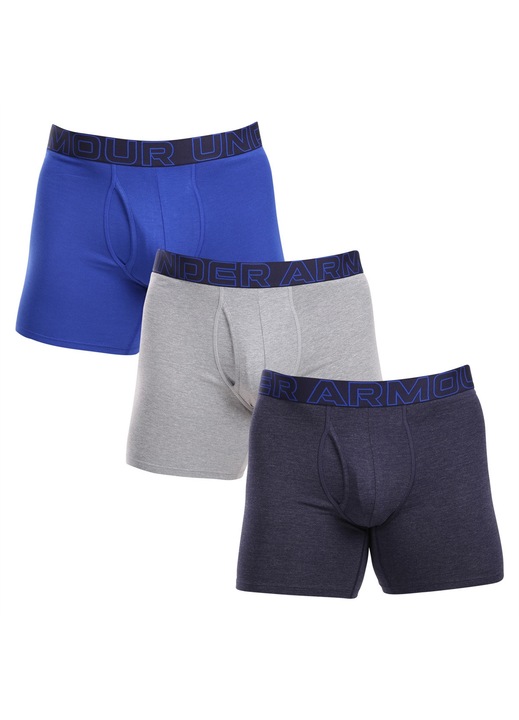 Boxeri barbati 1383889 410, Under Armour, Albastru/Gri, 3 perechi, 5XL INTL