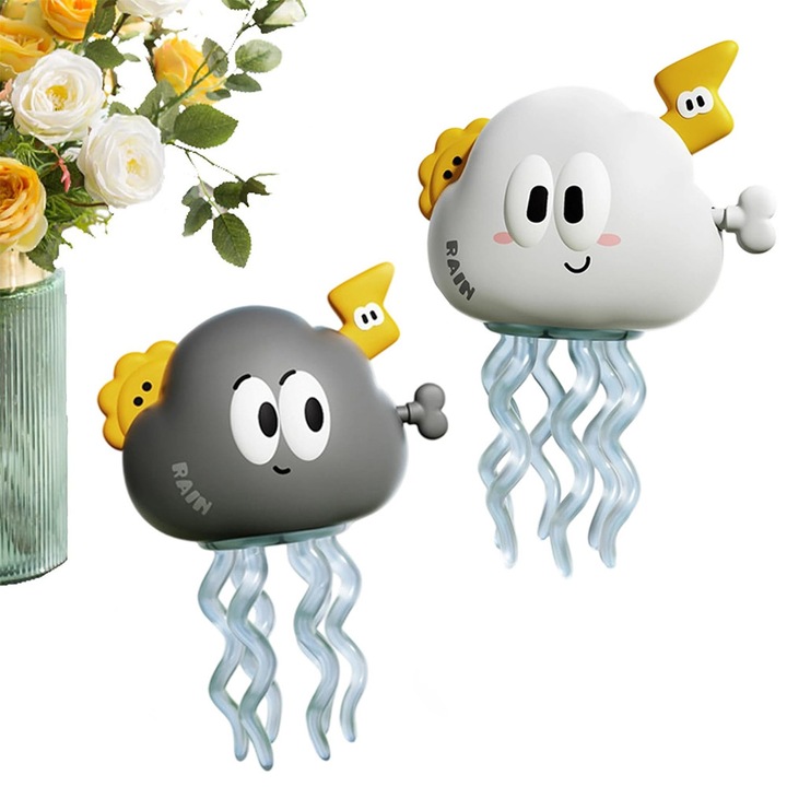 Jucarie interactiva SWJOYOL, set 2 piese, alb gri, 10x7cm