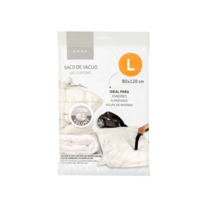 Sac vacuum KASA 120x80cm, 1 unit, organizator imbracaminte si incaltaminte