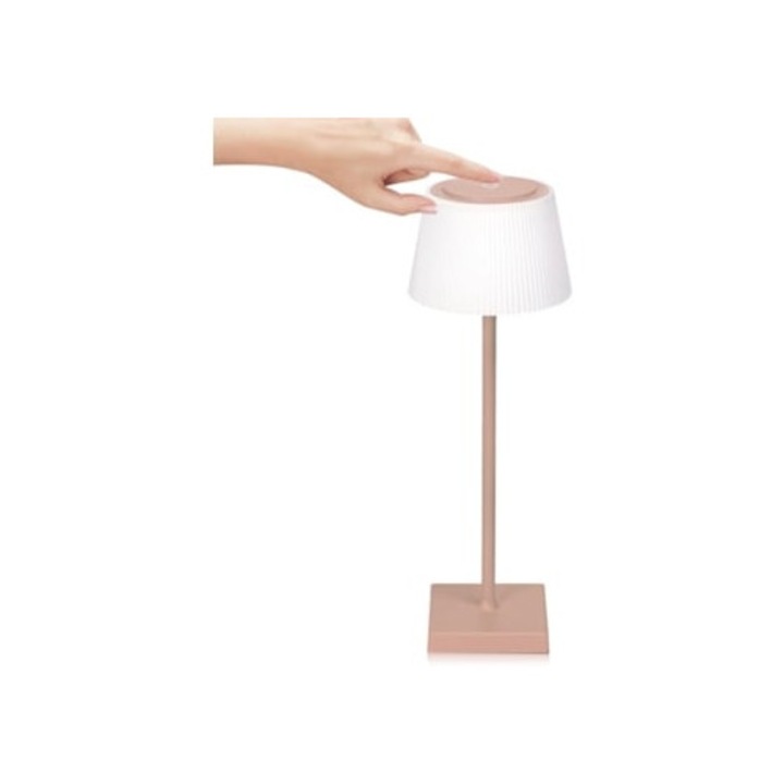 Lampa de masa fara fir, impermeabila IP54, culoare maro deschis