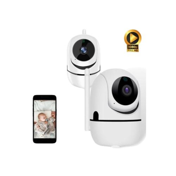 Camera de supraveghere Klack, panoramica 360°, audio bidirectional, viziune nocturna, detectie miscare