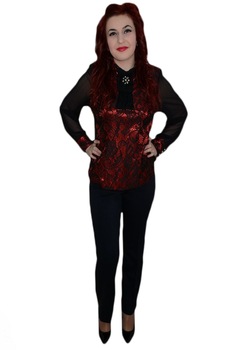 Pantaloni office cu nasturi vintage aplicati , D&J Exclusive, Albastru marin, 40 Pantaloni office cu nasturi vintage aplicati , D&J Exclusive, Albastru marin, 40