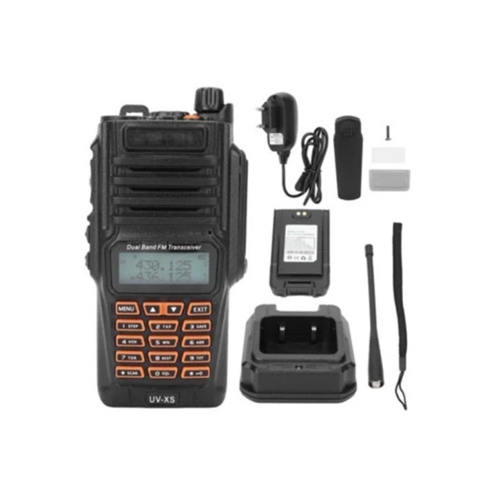 Statie radio dual band Walkie Talkies, 10W, impermeabil IP67, lunga distanta