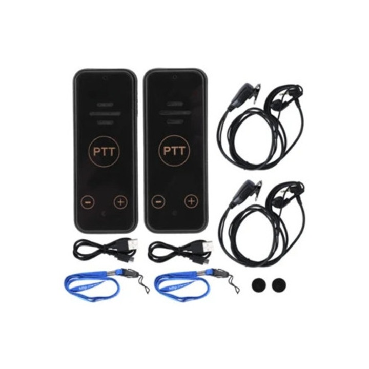 Walkie Talkie rádióállomások 0,5W 400-470MHz fülhallgatóval és fültartóval