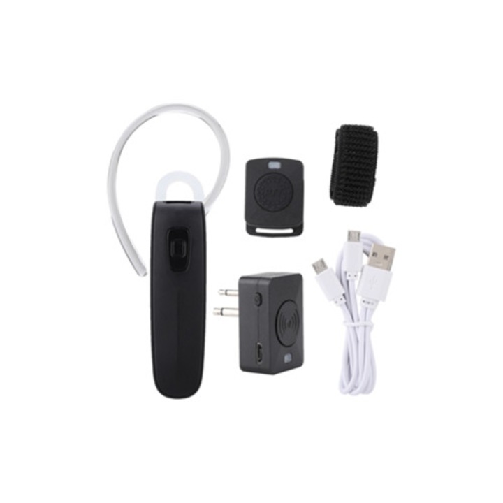 Rádió walkie talkie-k, HD Bluetooth hordozható, zajcsökkentő, fekete