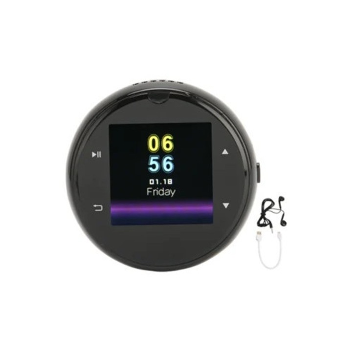 Player MP3 portabil, 1.54 inch, ecran tactil, negru