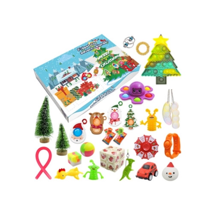 Cutie Surpriza de Craciun, Cadouri pentru Petrecere, Calendar, Multicolor